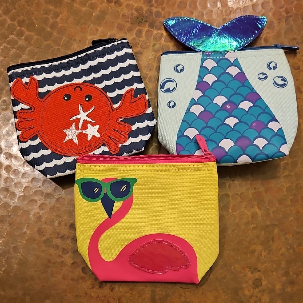 Thirty-One Small Cool Zipper Pouch - 3 Set